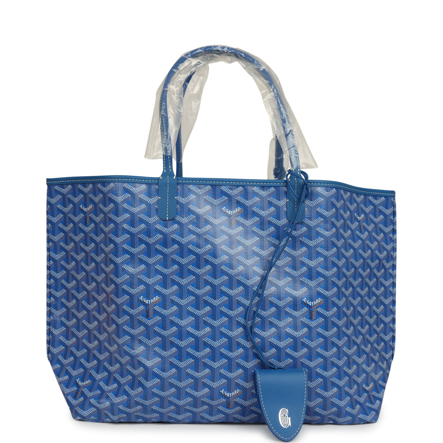 GOYARD Goyardine Sky Blue St. Louis PM Tote Bag Palladium Hardware