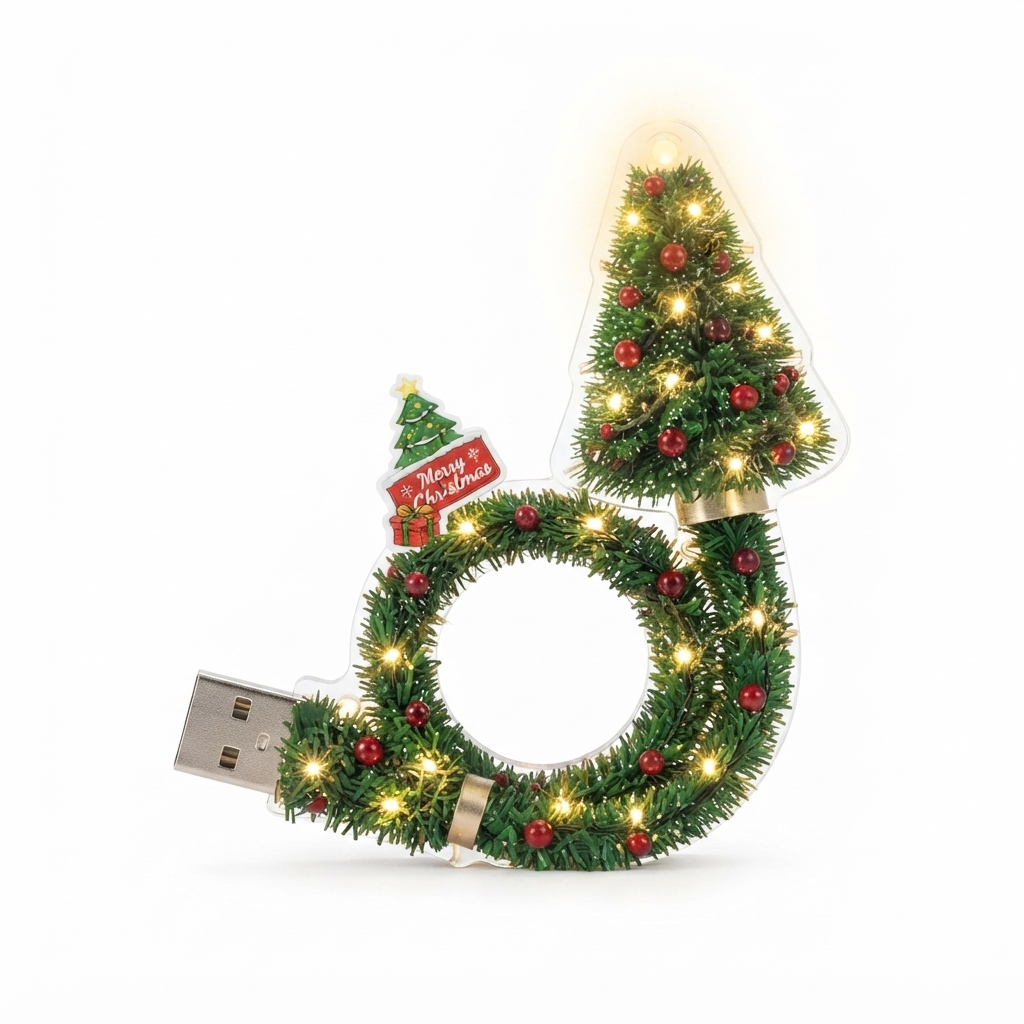Christmas Edition pine tree projector wreath