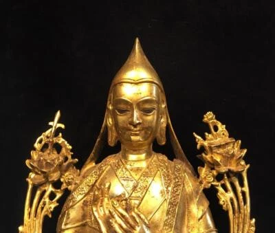 30CM Old Chinese Bronze Statue Buddha CK225