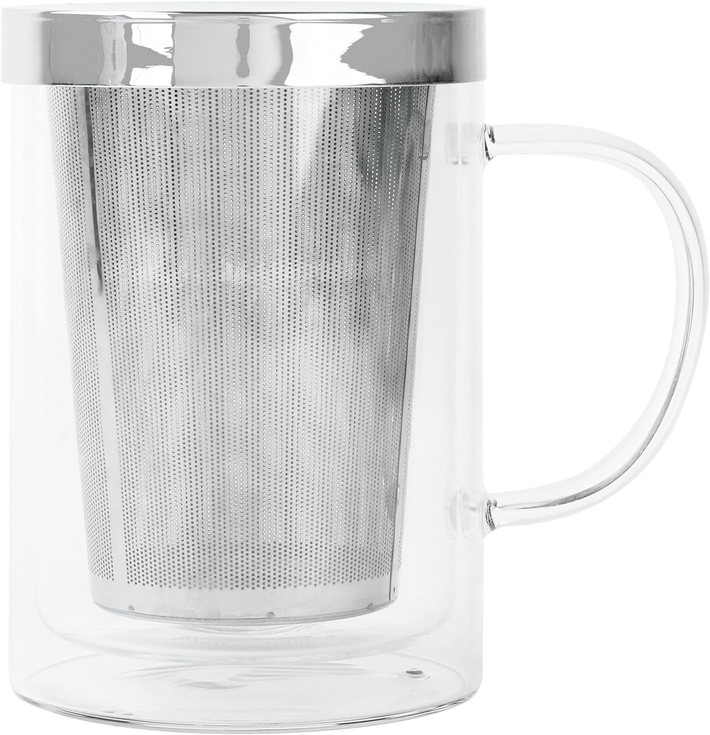 13.5 oz. Glass Mug w/Stainless Steel Lid