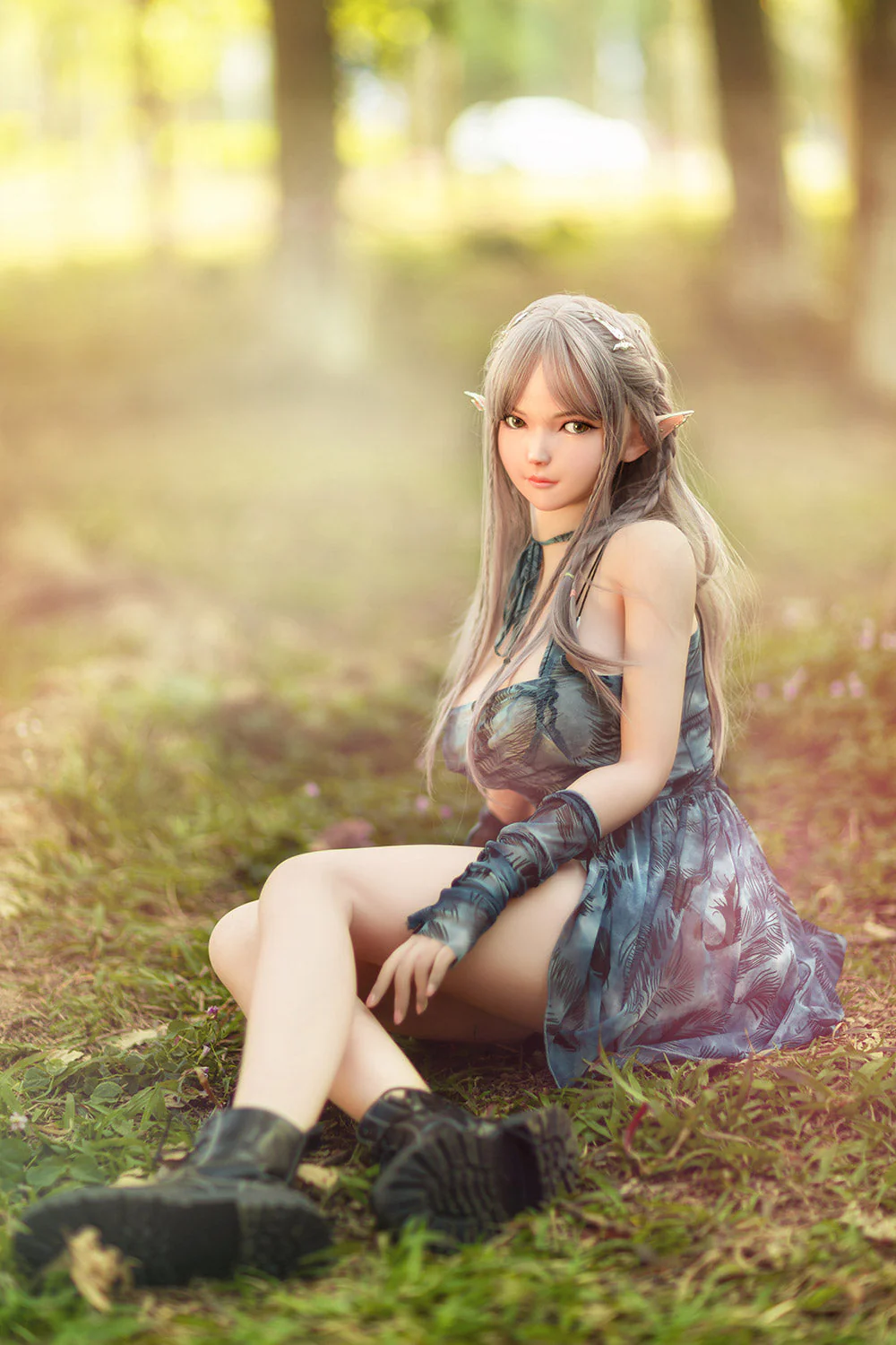 RIDMII Aggie Unique Design 5ft34/ 163cm App-Controlled Silicone Head TPE Body ELF Hentai Sex Doll