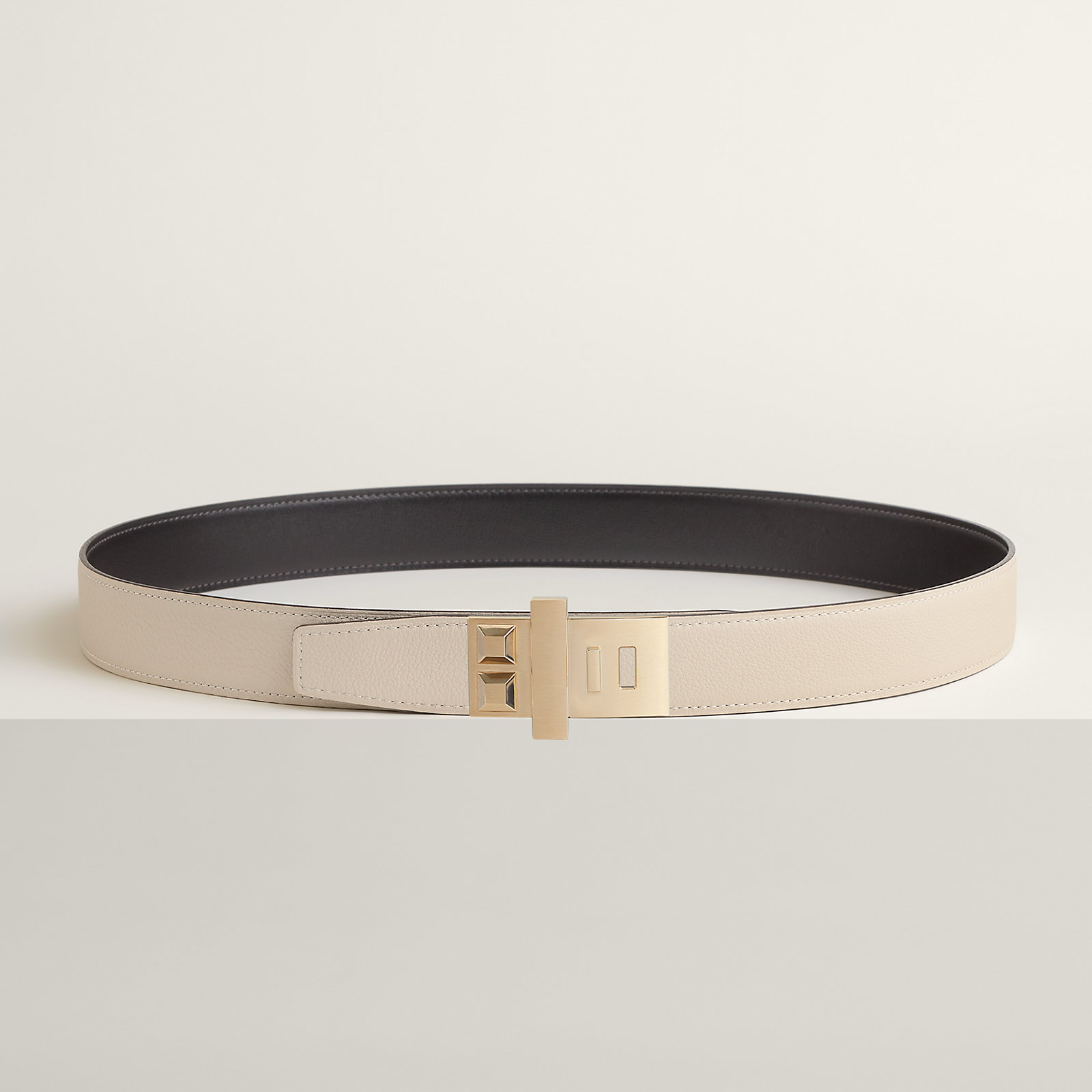 Medor belt buckle & Reversible leather strap 32 mm