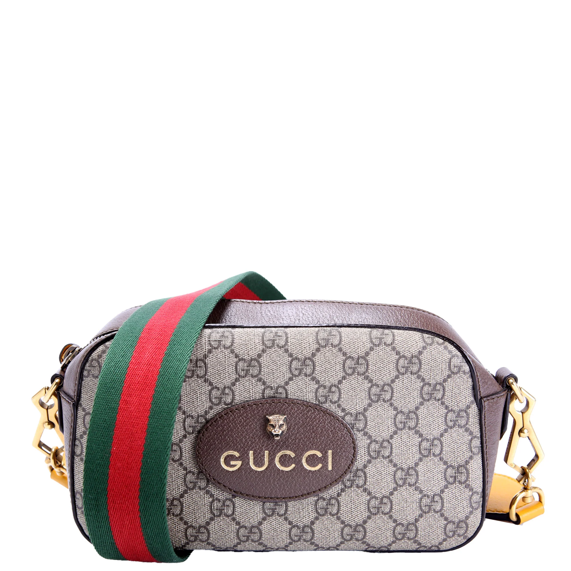 GUCCI 476466 GG Supreme Messenger Bag Brown