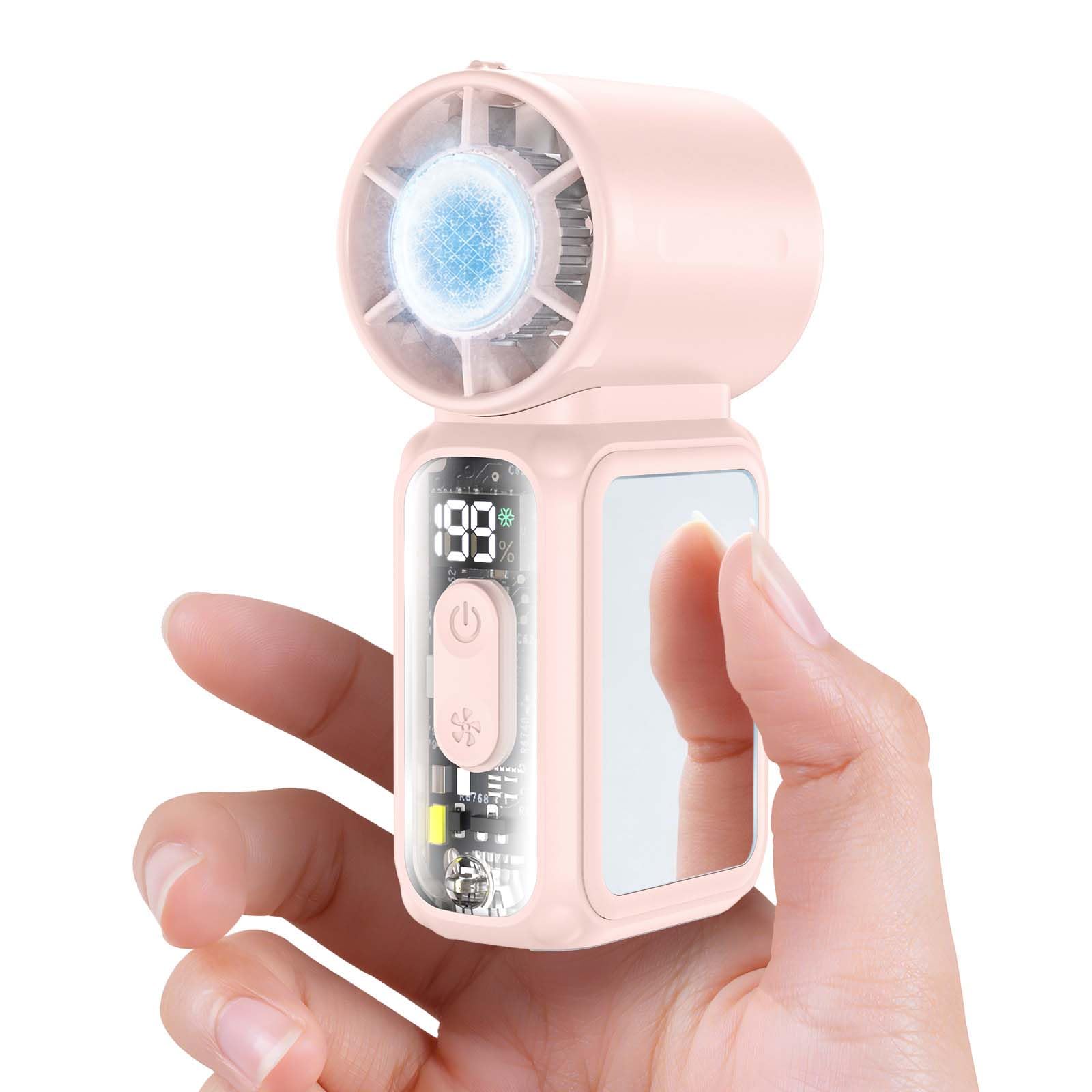 Handheld Mini Fan with Adjustable Semiconductor Cooling Technology, Personal Turbo Portable Fan