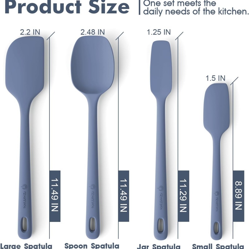 4 Pieces Silicone Spatula Set