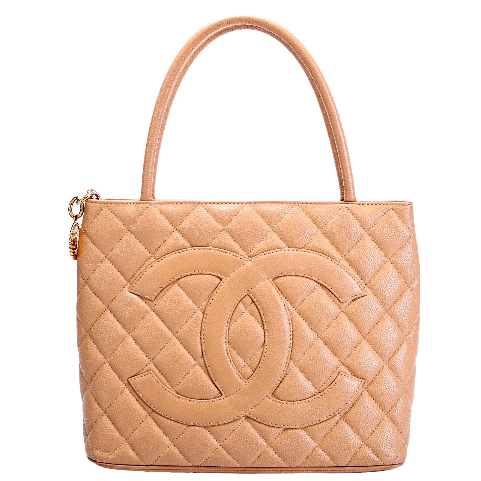 CHANEL Medallion Tote Tan/Gold