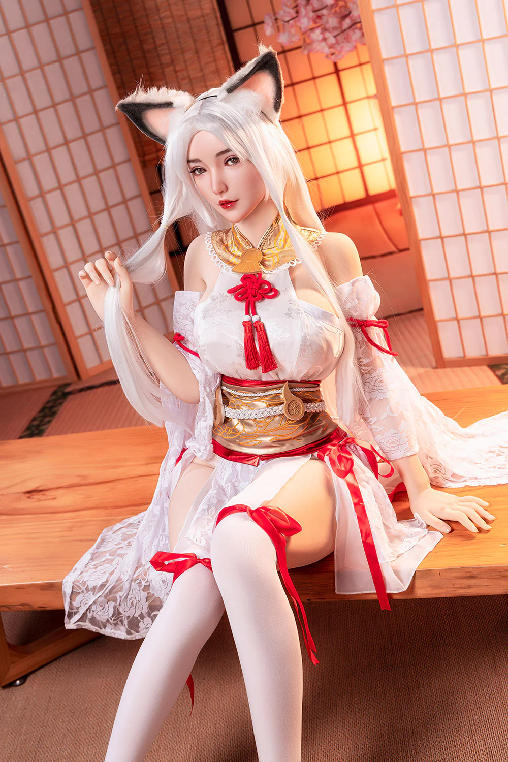 Megan 5ft25 / 160cm #60 Silicone Head + TPE Body Big Boobs Japan Anime Catgirl Hentai Sex Doll