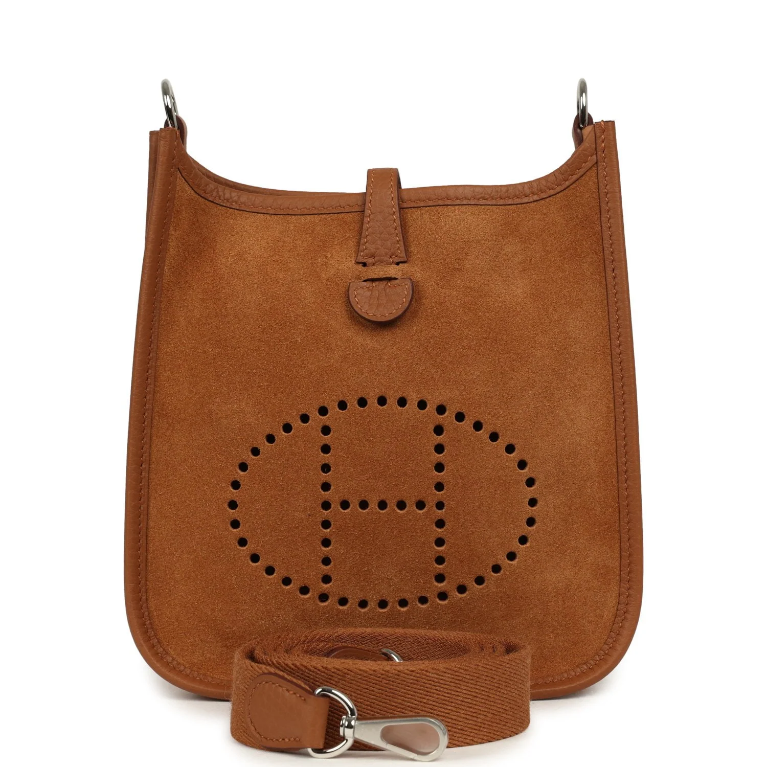 HERMÈS Evelyne TPM Chamois Grizzly, Gold Clemence Palladium Hardware