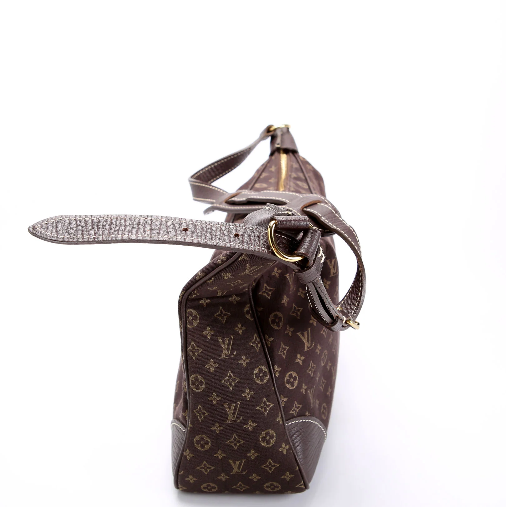 LOUIS VUITTON Boulogne Mini Lin Dark Brown