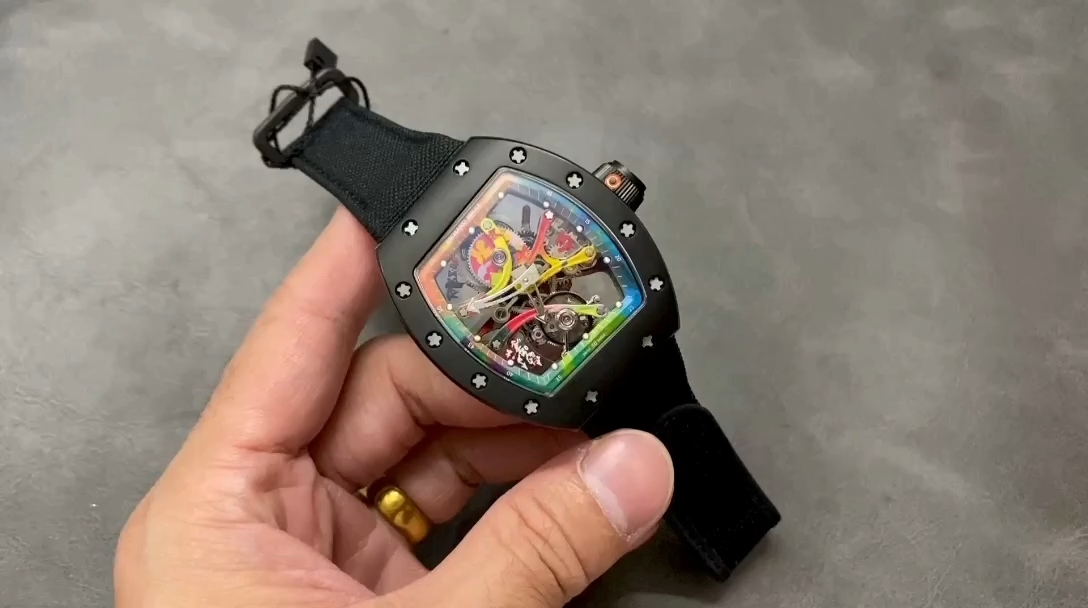 【7A Quality】Richard Mille RM 68-01 Tourbillon Cyril Kongo Carbon Fiber Black