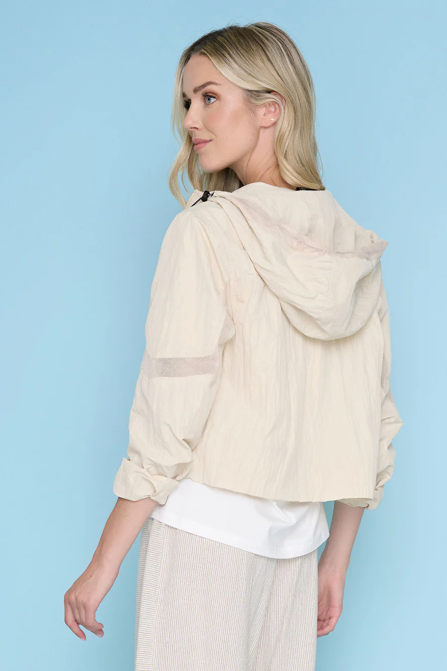 Hooded Zip-Front Jacket