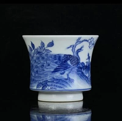 Kangxi Signed Pair Old Chinese Famille Rose Cup W/landscape Q307