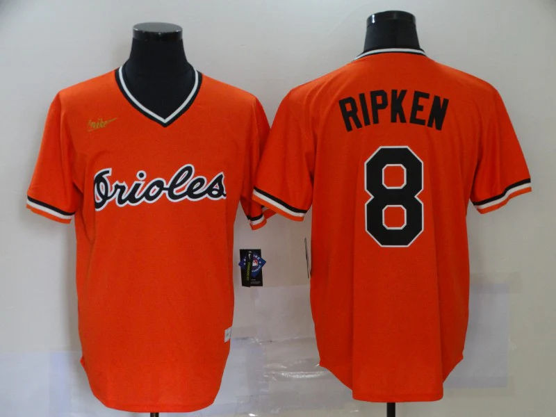 Men's Baltimore Orioles Cal Ripken Jr. #8 Orange Replica Team Jersey