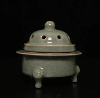 Old Chinese Ru Yao Ru Kiln Lid Incense Burner