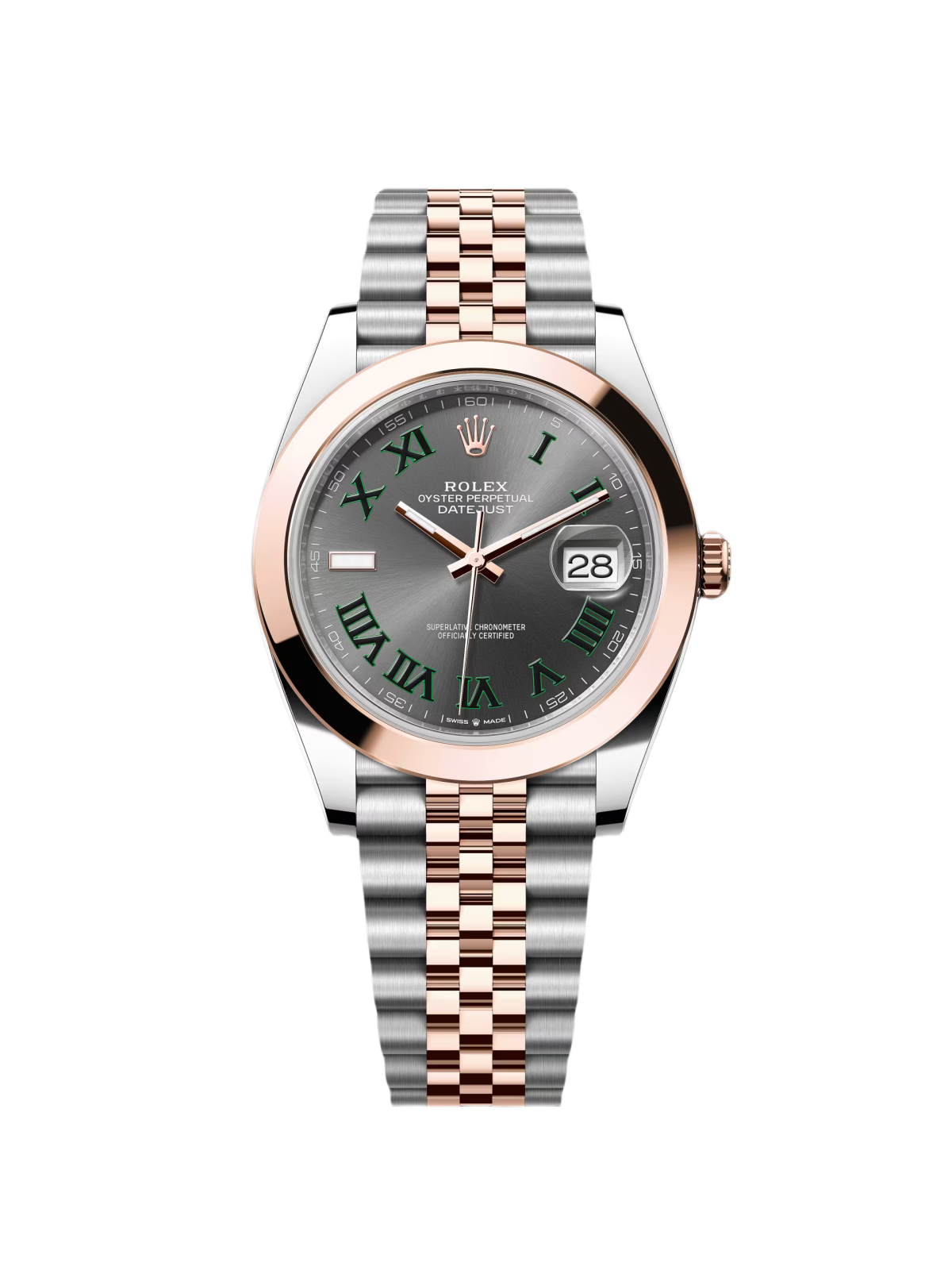RLX Datejust 41mm 126301 Sundust Slate Roman Dial Oyster Bracelet