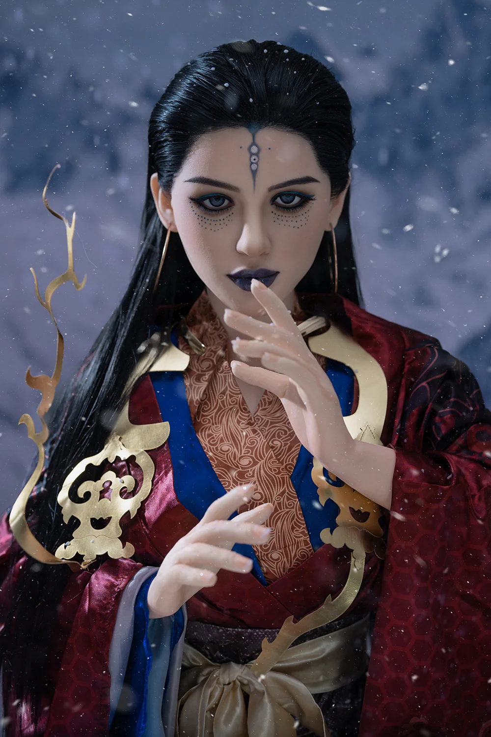 US Stock - 5ft38/ 164cm 263 Kehlani Full Silicone Asian Scary Female Hentai Sex Doll Halloween