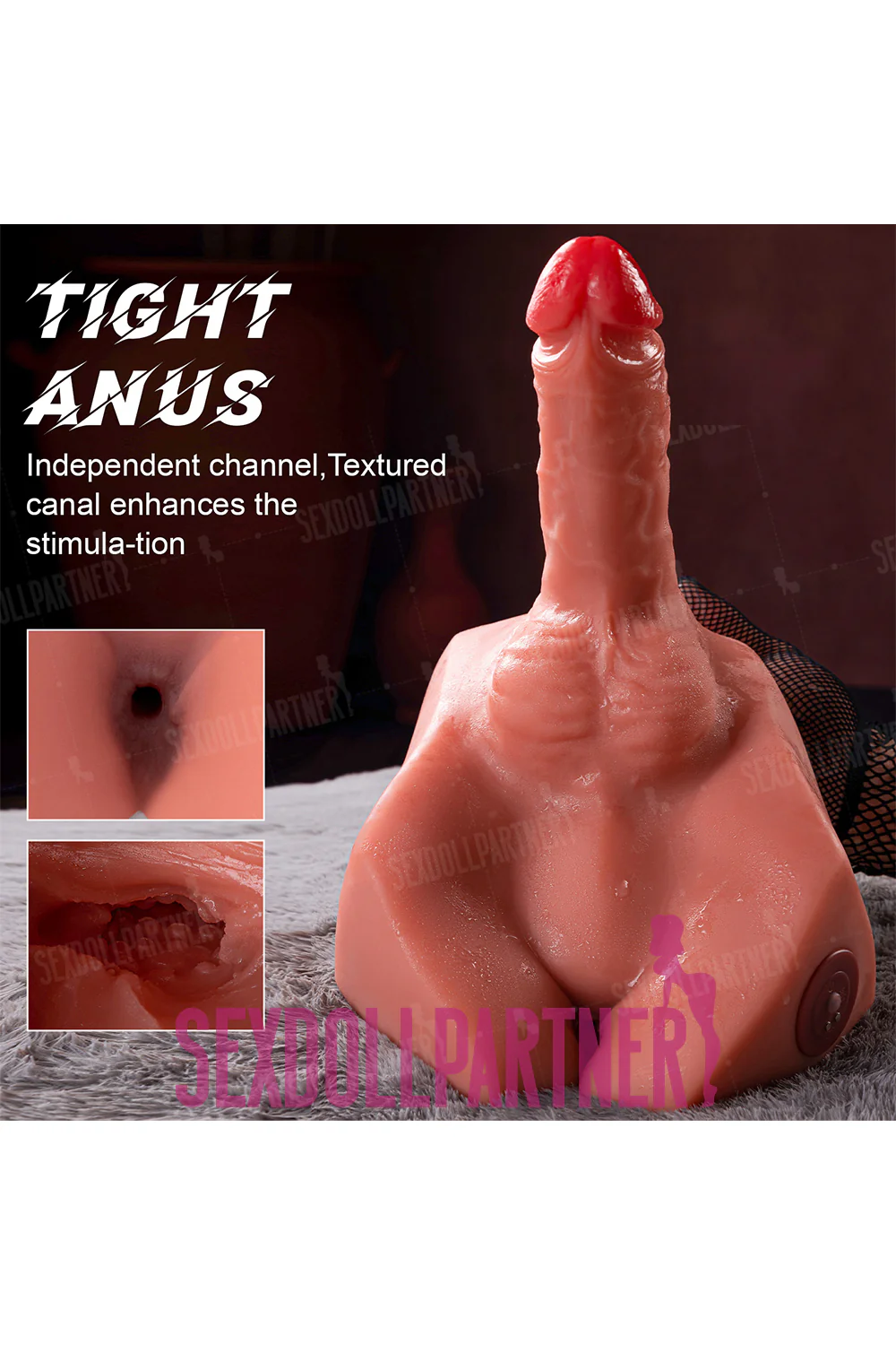 US Stock - SQ-MAR30024 TPE Premium Male Ass Sex Doll With Auto-thrusting Dildo