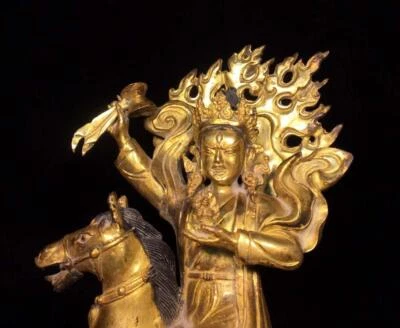 33CM Old Chinese Bronze Statue Buddha N1727