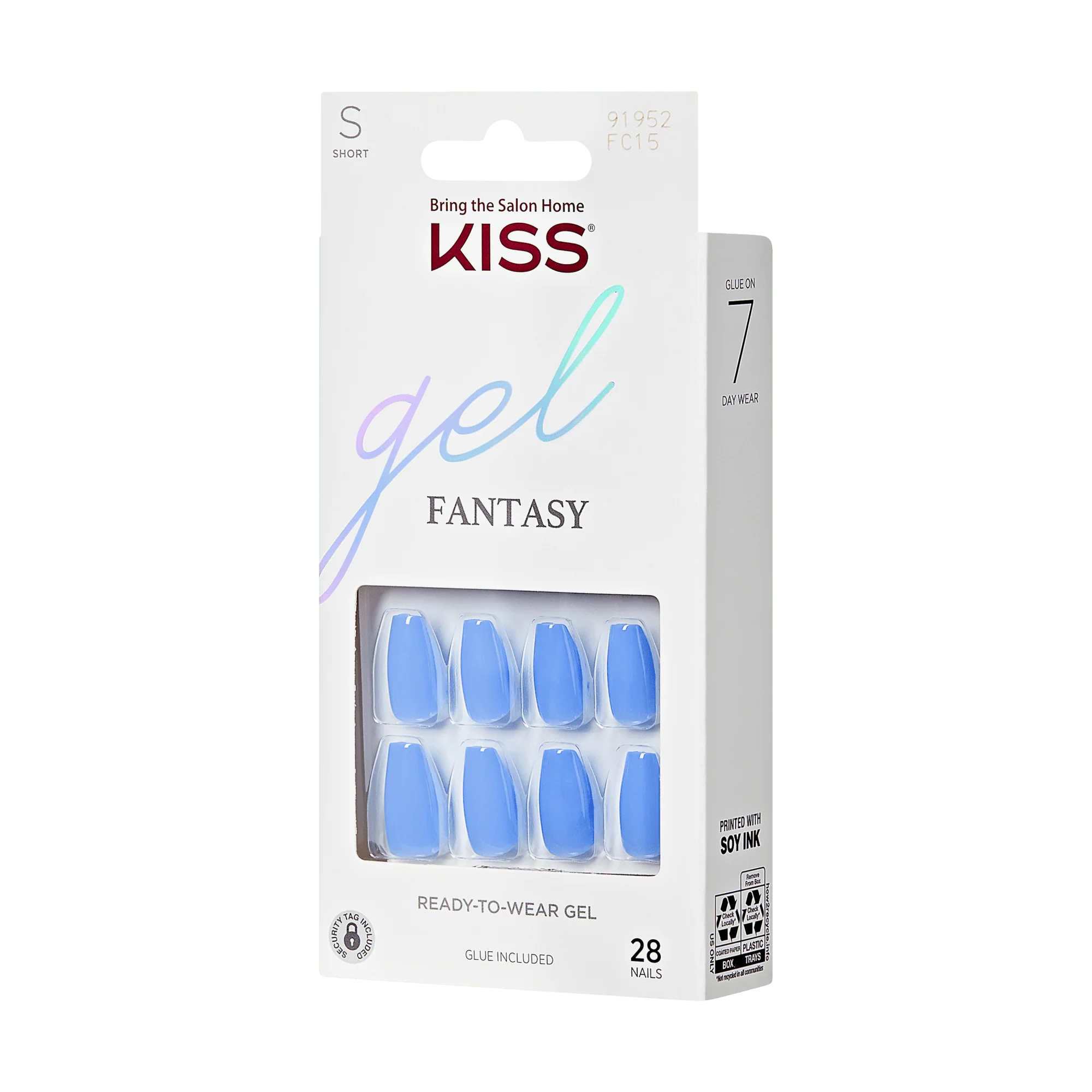 KISS Gel Fantasy Color Press On Glue Nails - Tell Me Tell Me