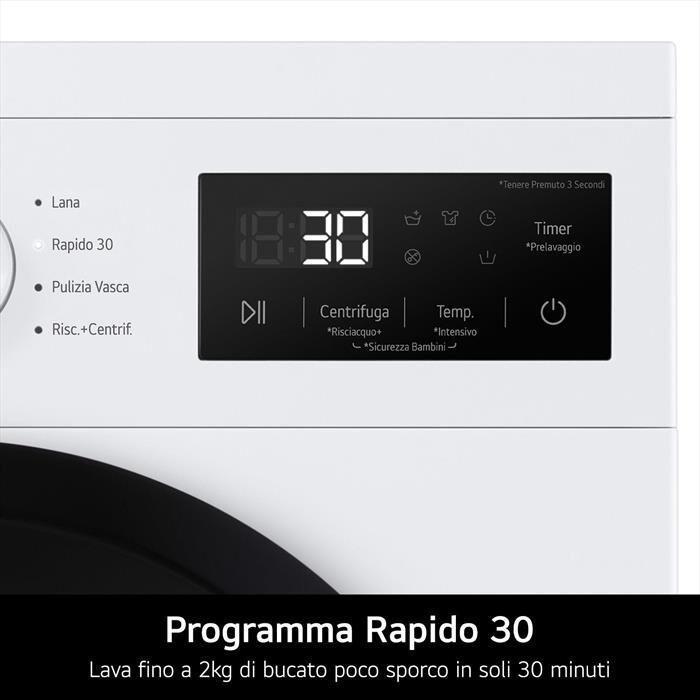 LG - Lavatrice F4NA10S8NWK SERIE A1 8 Kg Classe A-White