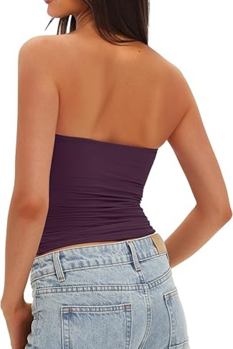 ELOWENA Womens Padded Tube Tops Bulit in Bra