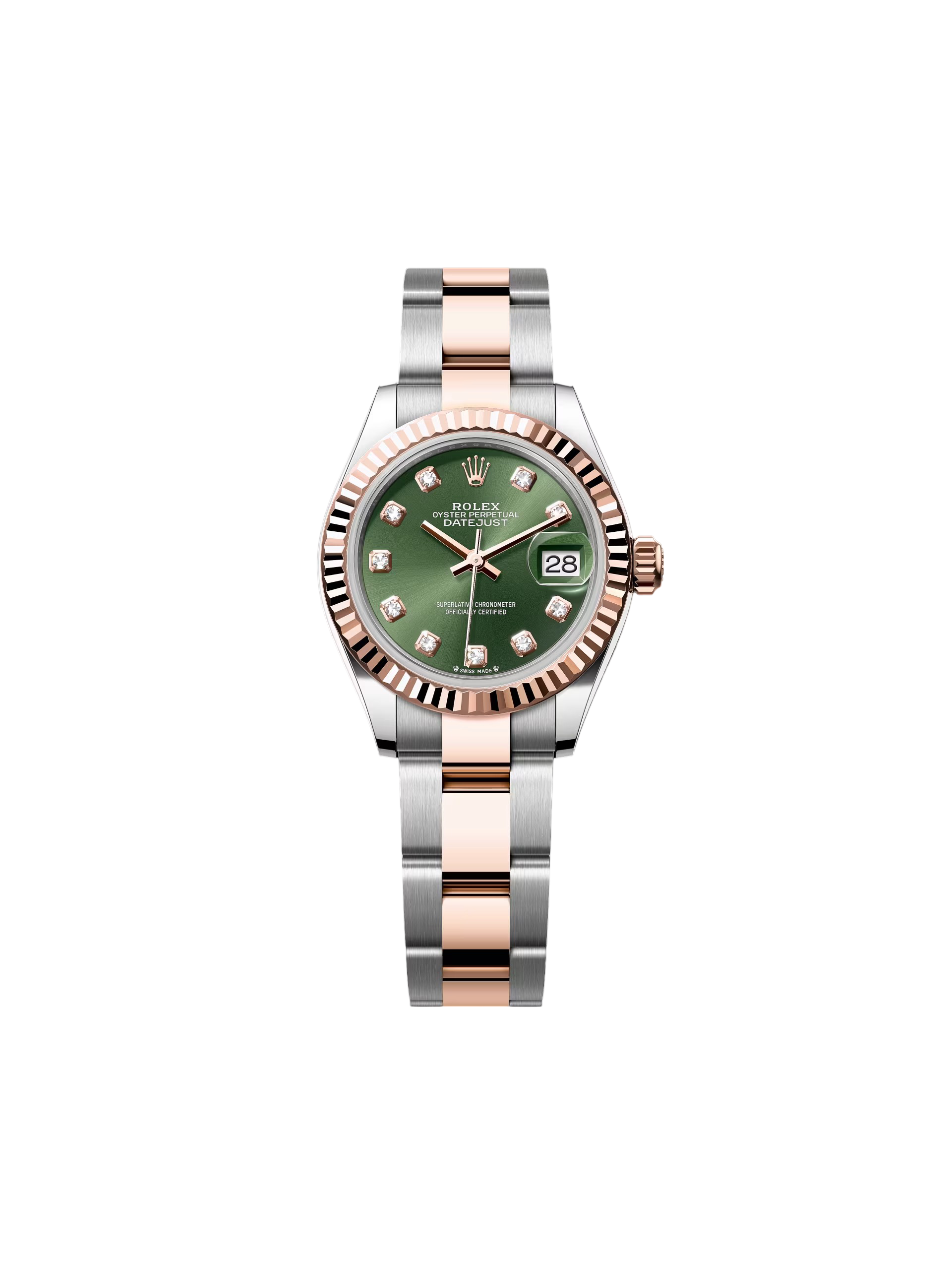 RLX Lady-Datejust 31mm 279171 Green Diamond Oyster Stainless Steel and Rose Gold
