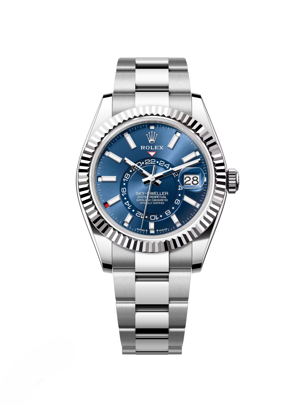 RLX  Sky-Dweller 42mm 336934-0005/0006 Stainless Steel Blue Dial Jubilee