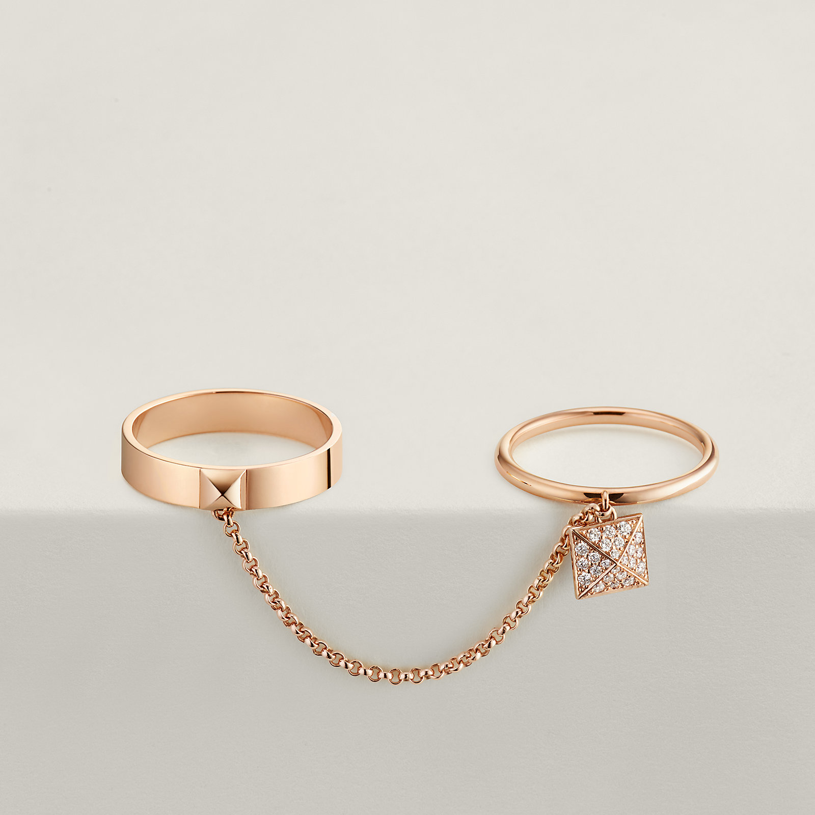 Hermès Clou d'H double ring