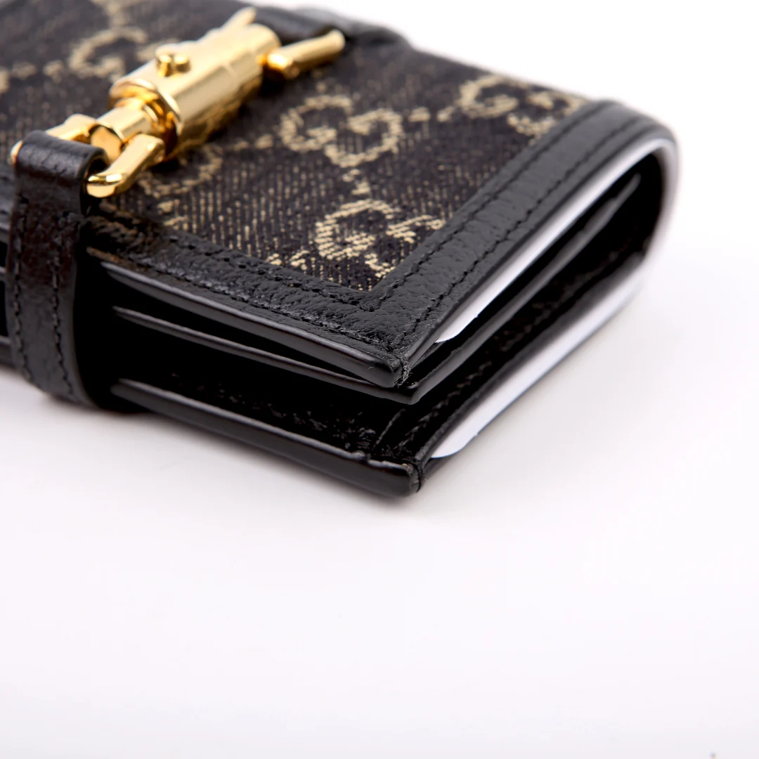 645536 GG Denim Jackie Card Case