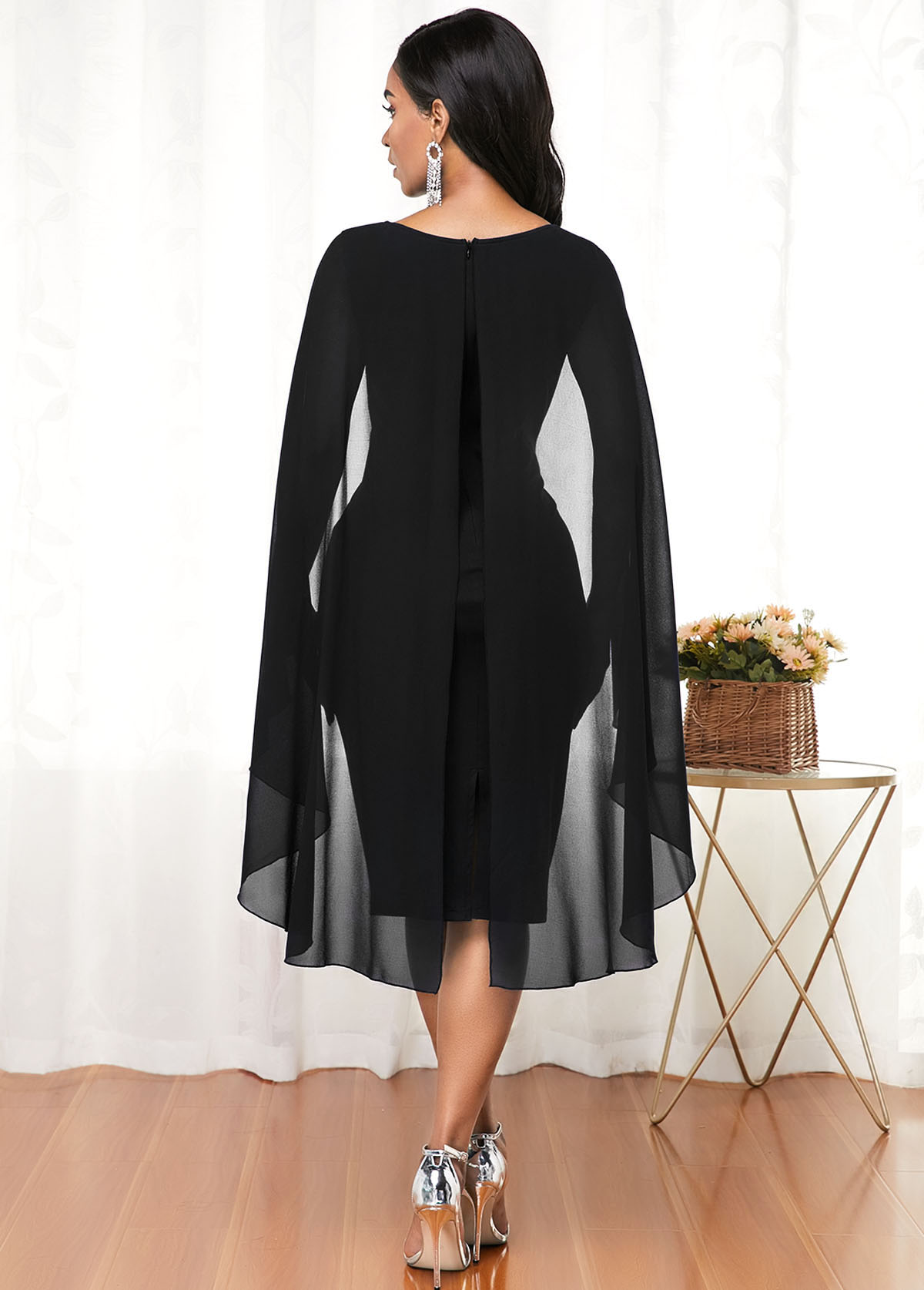Bodycon V Neck Sleeveless Dress