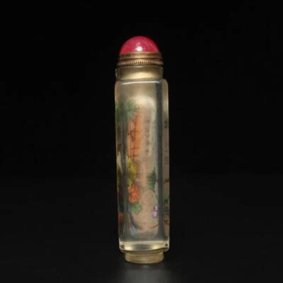 Ma Shaoxuan Signed Old Chinese Painting Snuff Bottle w/parrot