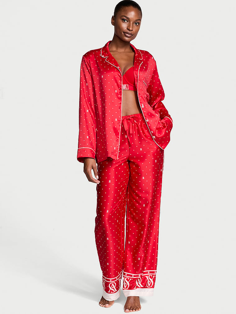 Victoria's Secret Glazed Satin Long Pajama Set