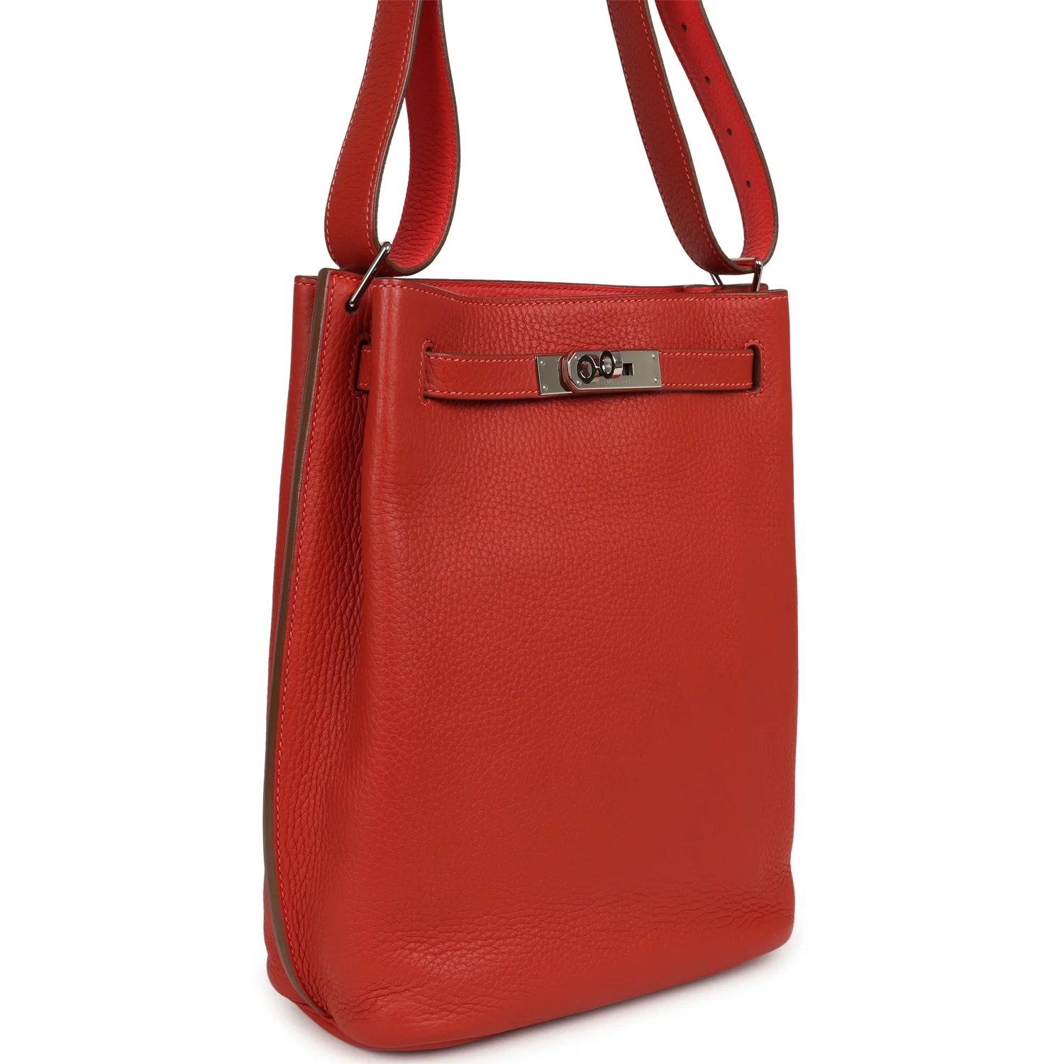 HERMÈS So Kelly 22 Sanguine, Rose Jaipur Eclat Clemence Palladium Hardware