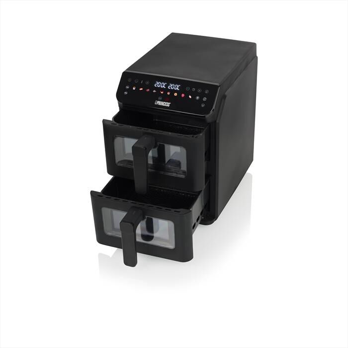 PRINCESS - Friggitrice ad aria DUAL VERTICAL-Nero