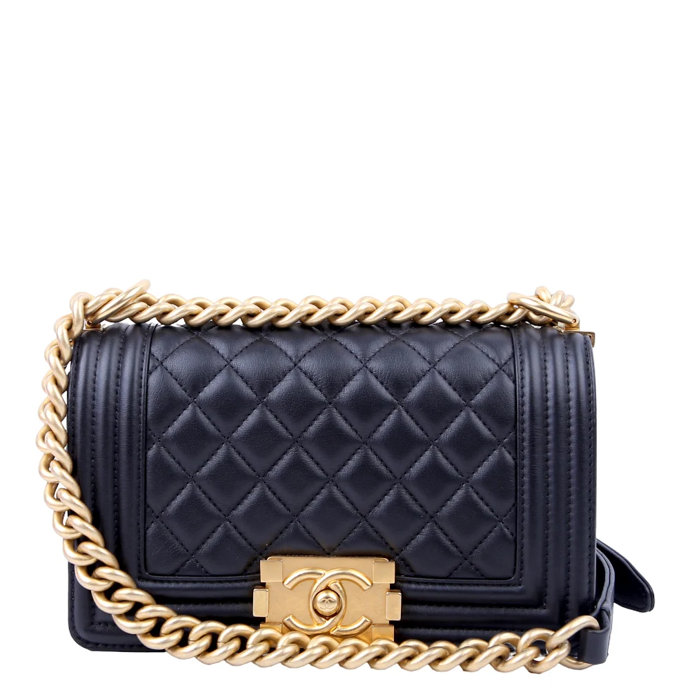 CHANEL Boy Flap Small Quilted Calfskin RFID Black