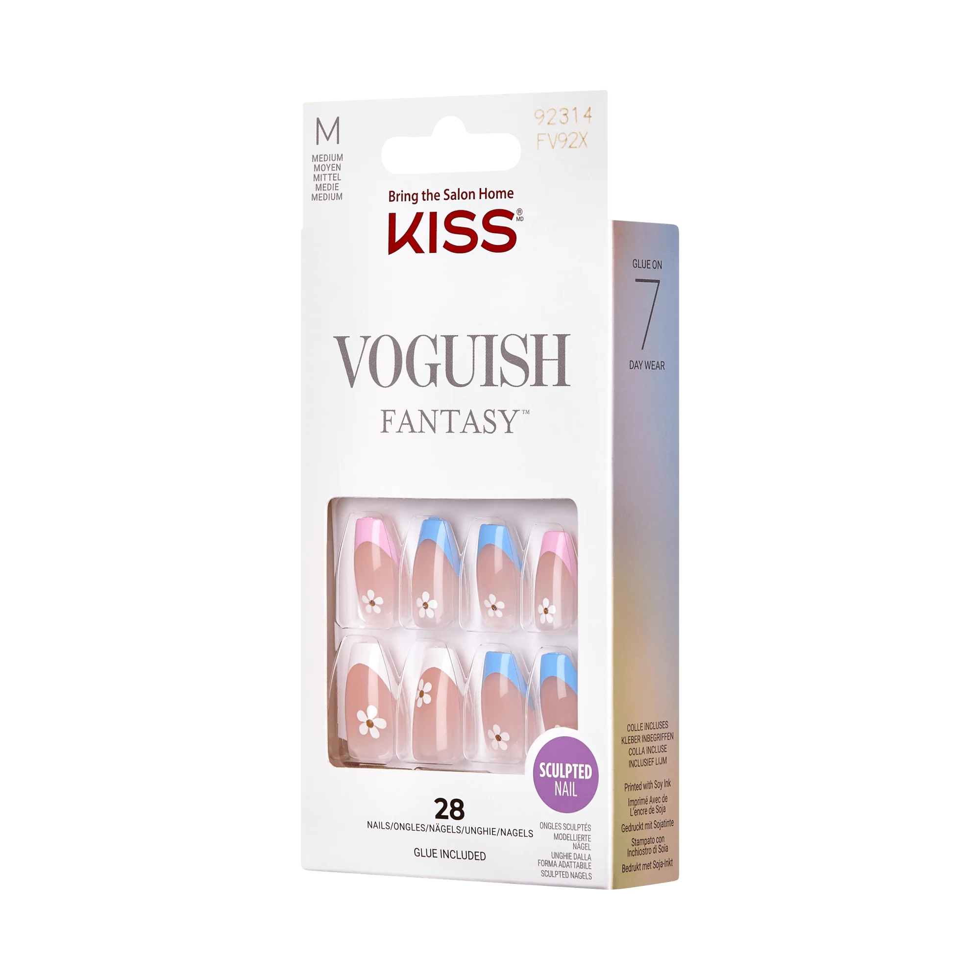 KISS Voguish Fantasy Press On Glue Nails - Swipe Right