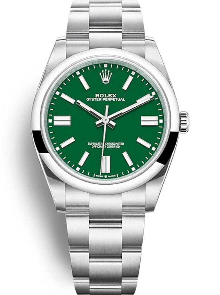 Replica Rolex Oyster Perpetual Lady 41mm Green Dial 124300