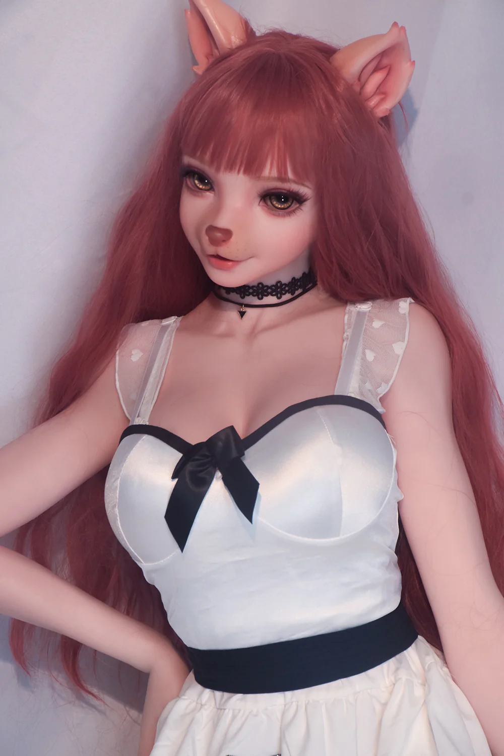 Neko 4.92ft/ 150cm #ZHB003 Full Silicone Furry Cat Hentai Sex Doll With Small Boobs