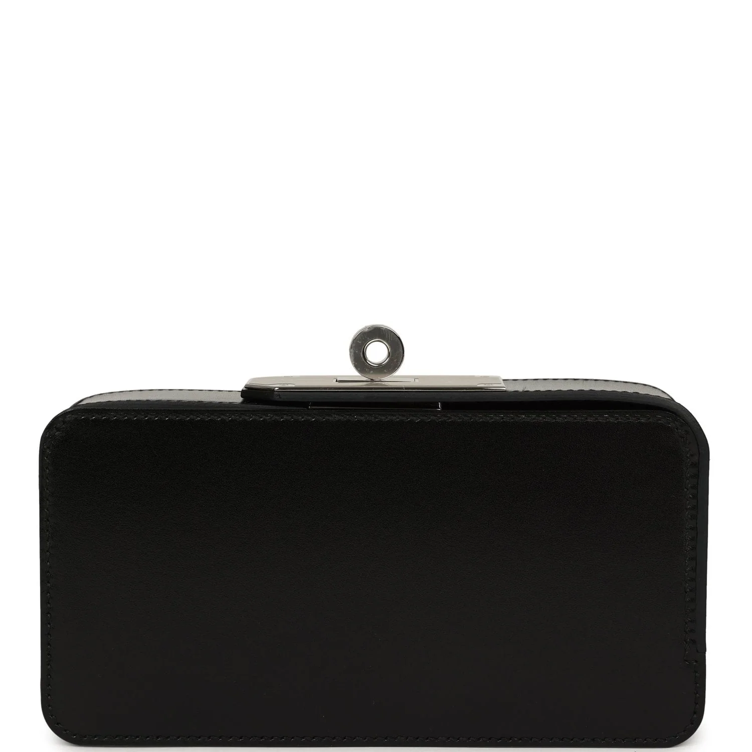 HERMÈS Sanglons Clutch Black Box Palladium Hardware