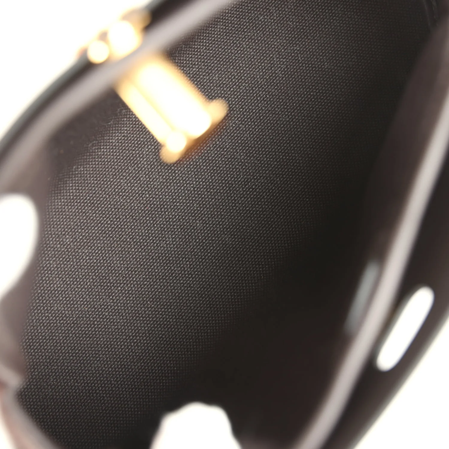Hermes Tablier Sellier Ebene Vache Hunter, Swift, Toile Militaire Gold Hardware