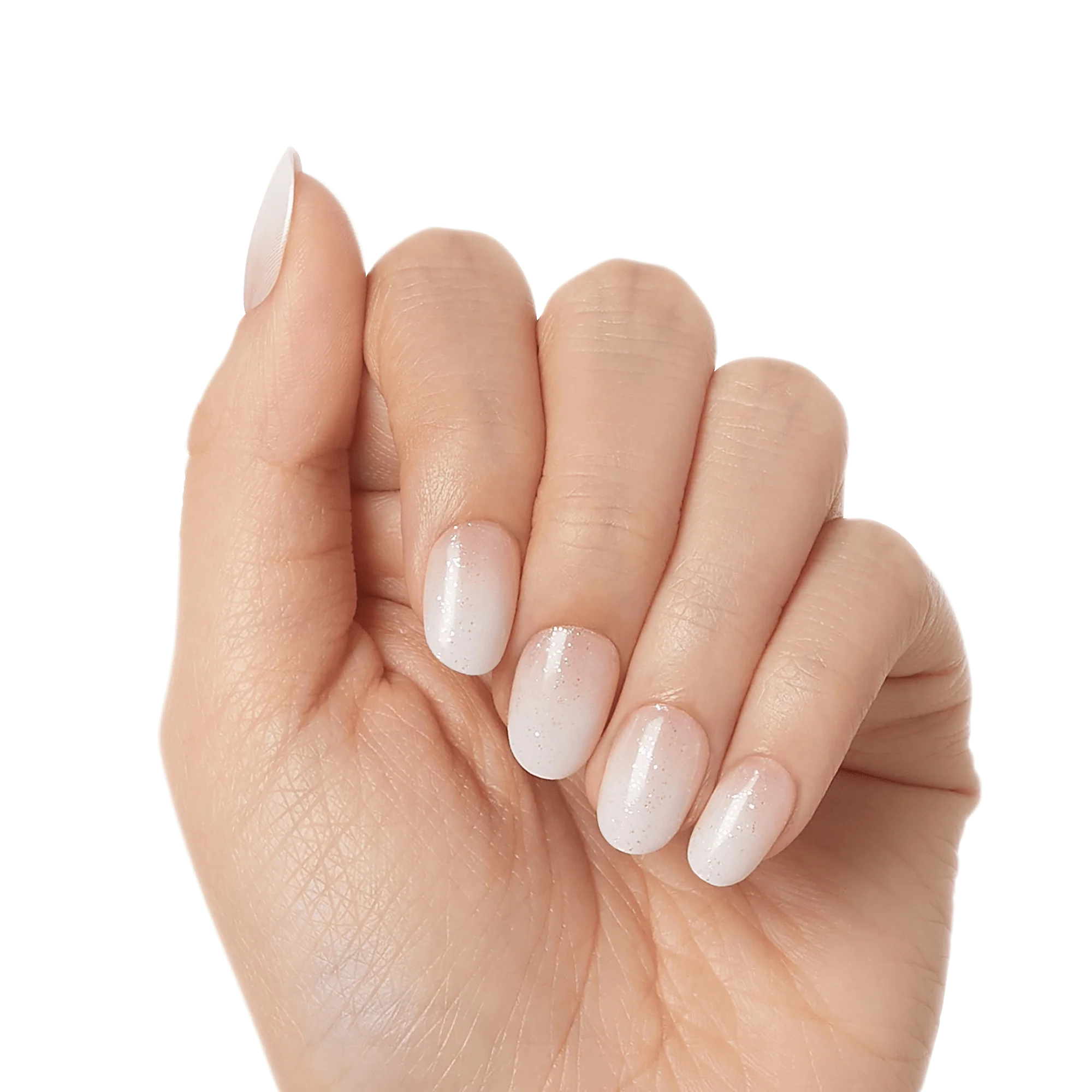 KISS Gel Fantasy Dreamdust Press On Glue Nails - Silver Spoon