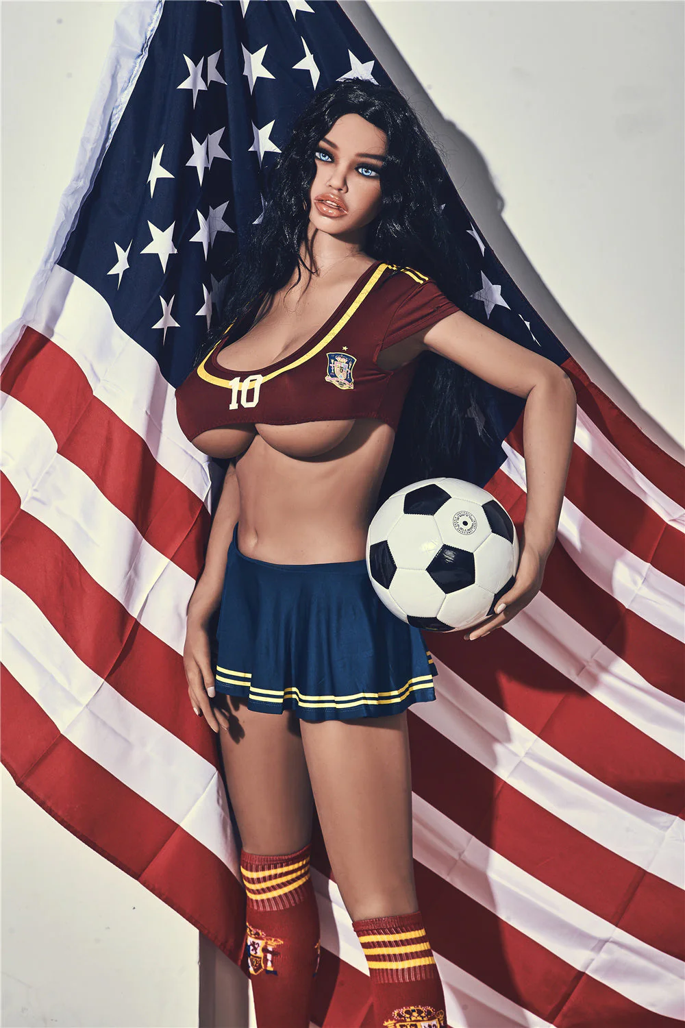 US Stock - Irontechdoll Jane 5ft34/ 163cm #56 Head TPE Huge Boobs Sexy Football Sex Doll