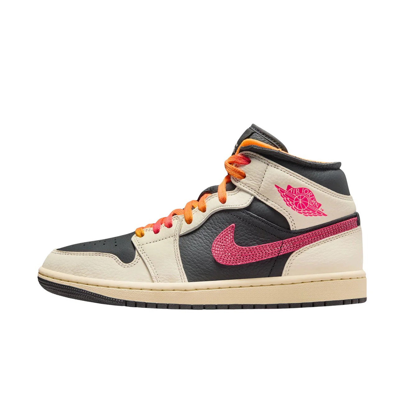WMNS Air Jordan 1 Mid SE Edge (Pale Ivory/racer Pink-black-muslin)