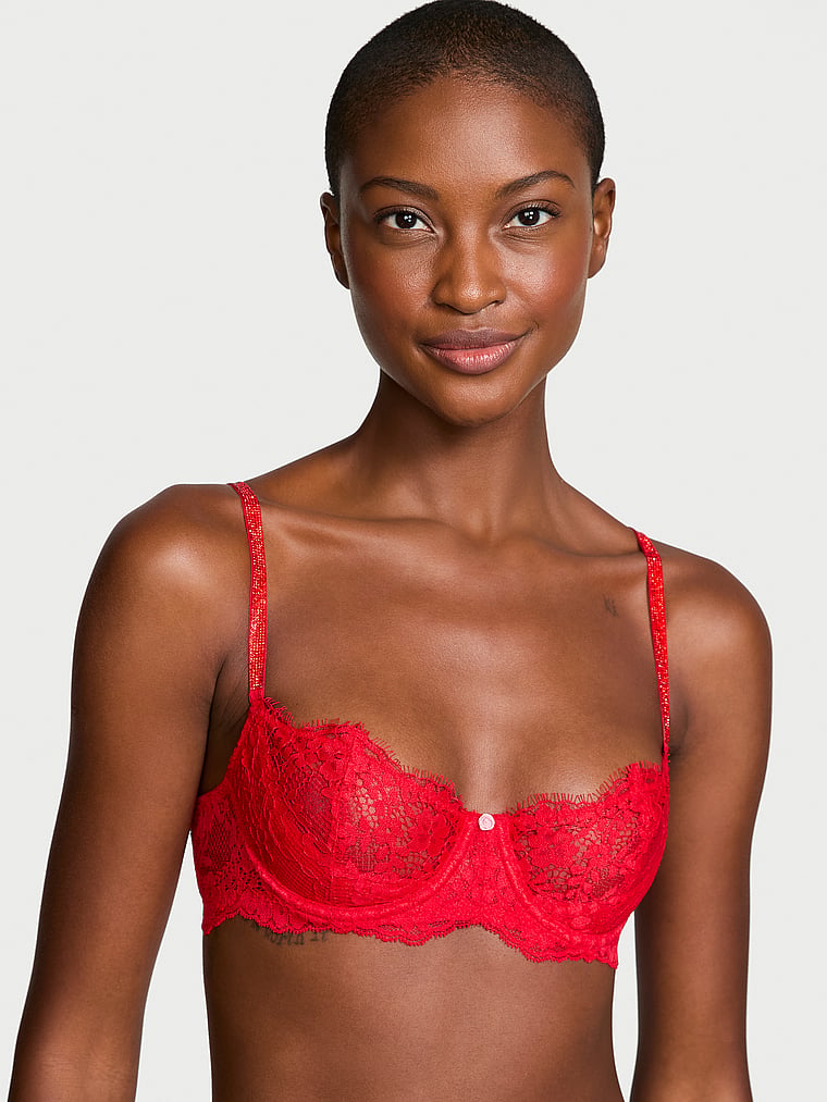 Dream Angels Wicked Twinkle Strap Unlined Lace Balconette Bra Twinkle Lace