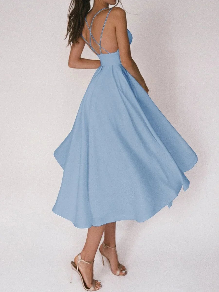 (💕SUMMER HOT SALE)💃Elegant strappy V-neck dress👗💐