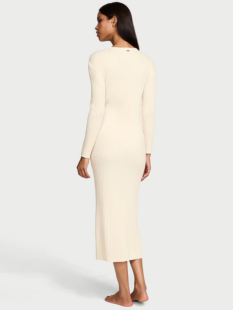 Victoria's Secret Luxe Cr��me Knit Cardigan Dress