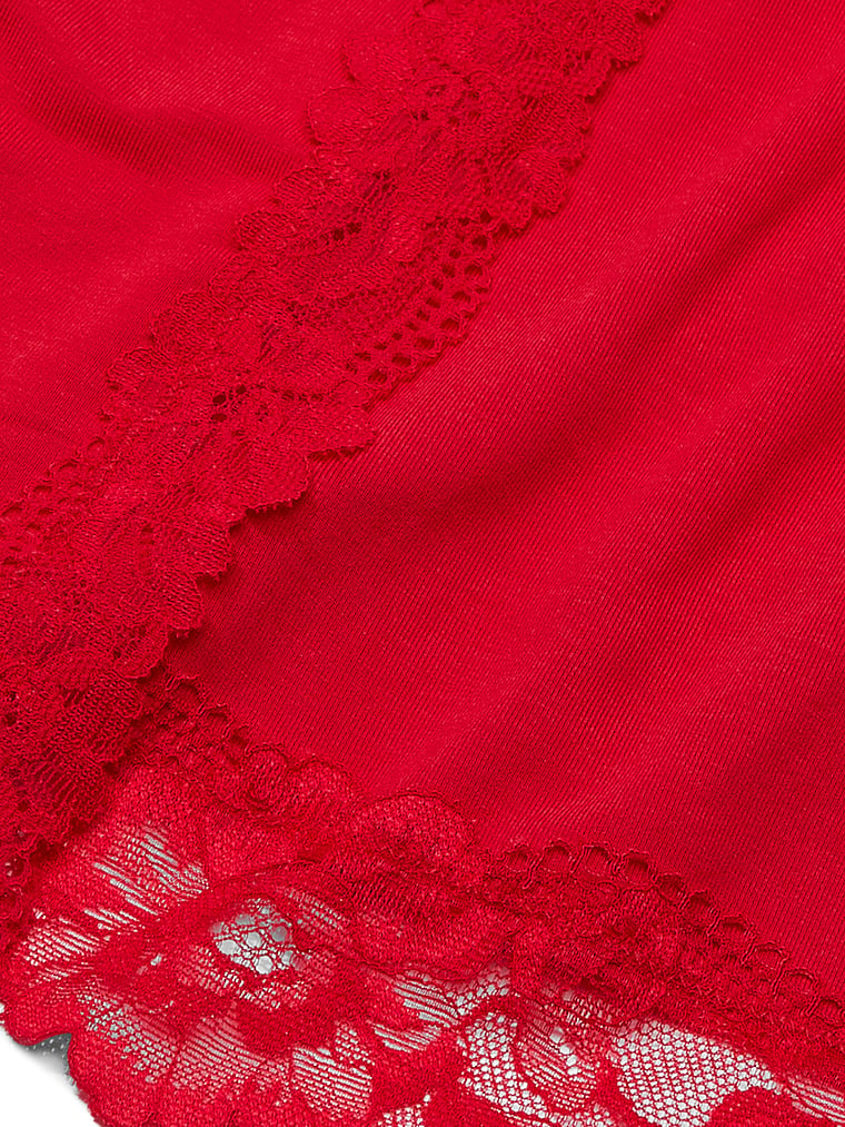 Victoria's Secret Modal Soft Lace-Trim Wrap Robe
