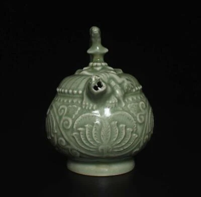 Old Fine Chinese Yue Kiln Pot Teapot w/flower