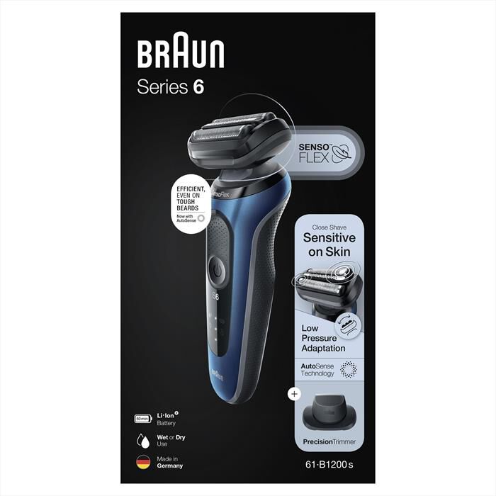 BRAUN - Rasoio SERIES 6 61-B1200S-BLU