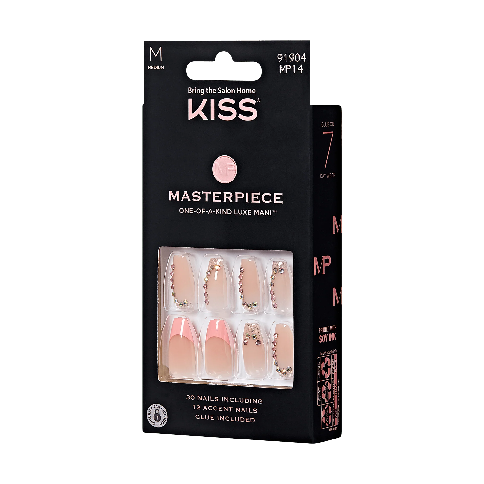 KISS Masterpiece Press On Glue Nails - Stay Royal